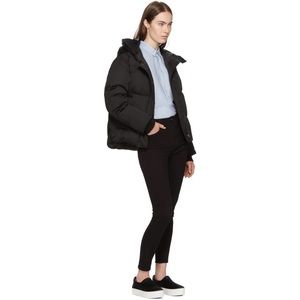 kenzo black down funnel collar puffer jacket